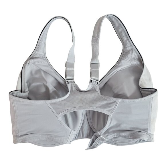 Syrokan Running Sports Bra Gray 34G Underwire Wide Strap Hi Impact Wicking A233 - Picture 6 of 13